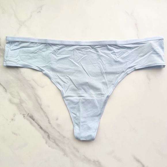 NWT SOMA VANISHING EDGE MICROFIBER THONG PANTY IN PEACEFUL BLUE SIZE XL - Picture 1 of 6